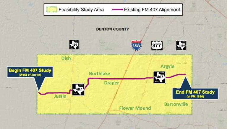 Virtual public meeting to be held for FM 407 improvement study
