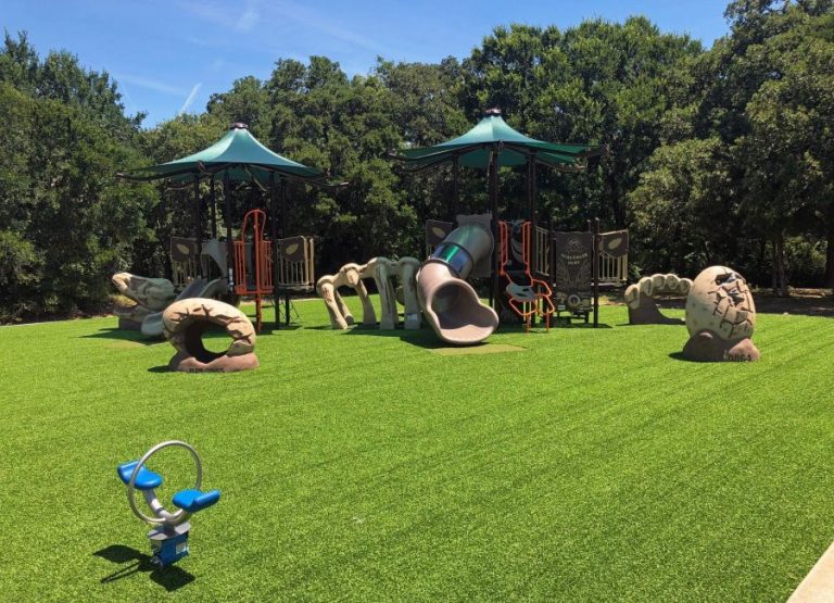 Dino-themed upgrades completed at Flower Mound park