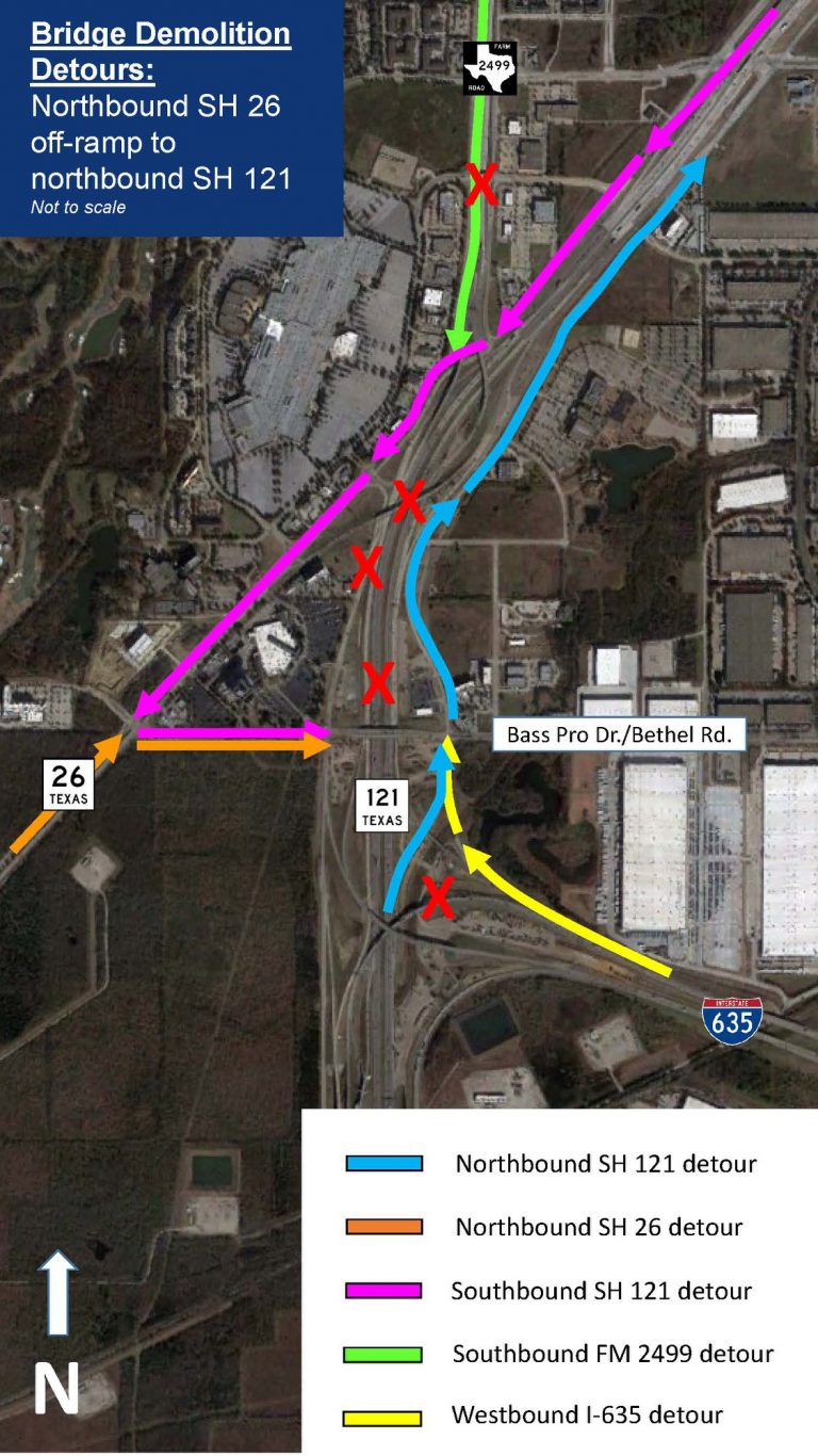 Road closures planned this weekend at FM 2499, Hwy 121