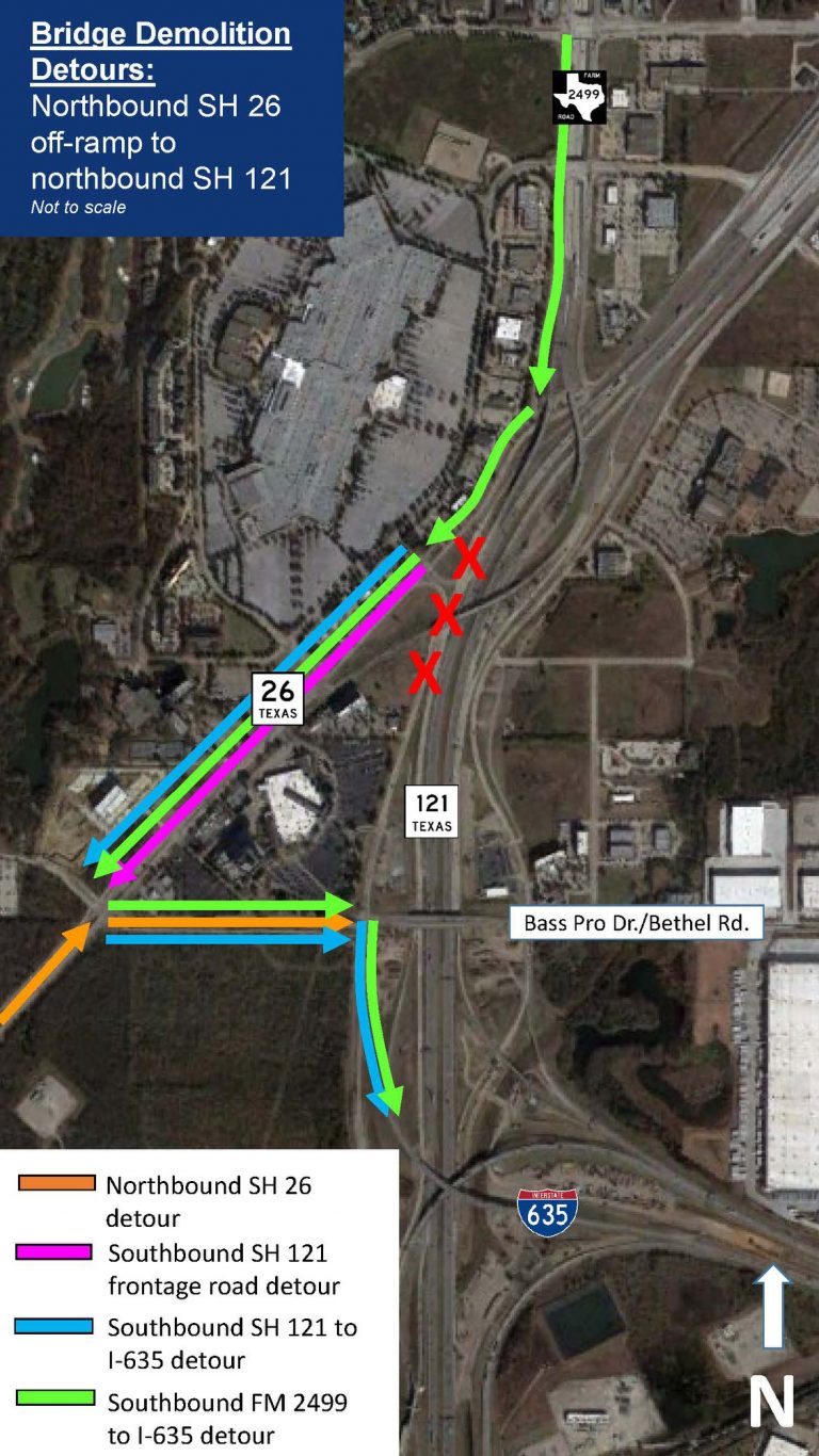 More road closures this weekend at FM 2499, Hwys 121/26