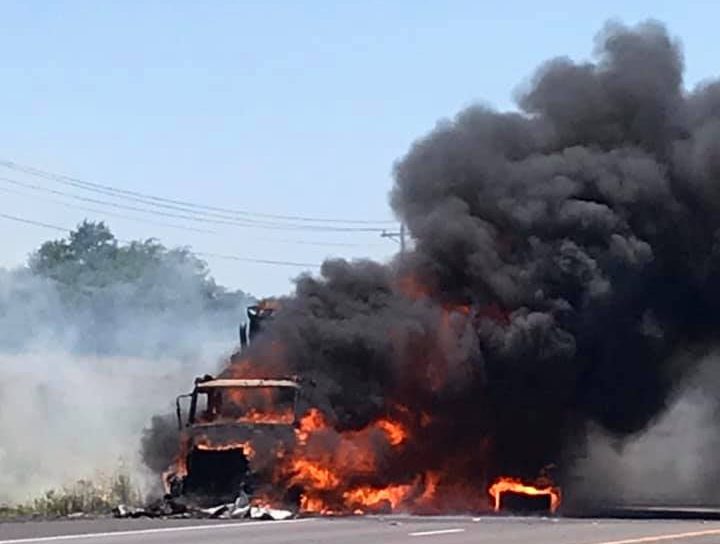 Truck fire forces closure of I-35W at FM 1171