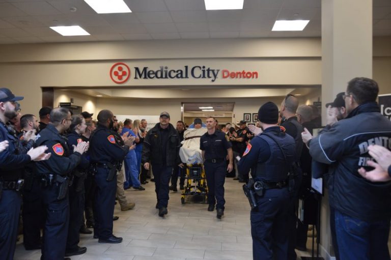 Denton officer taken to rehab as recovery continues