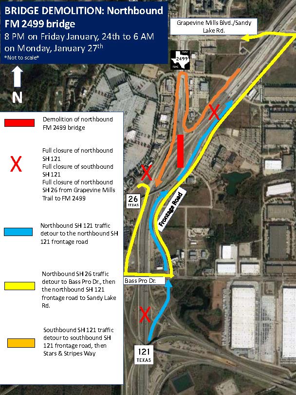 FM 2499 bridge demolition this weekend