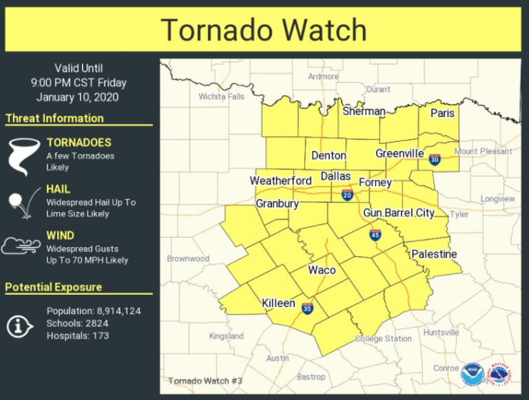 Tornado Watch issued for North Texas