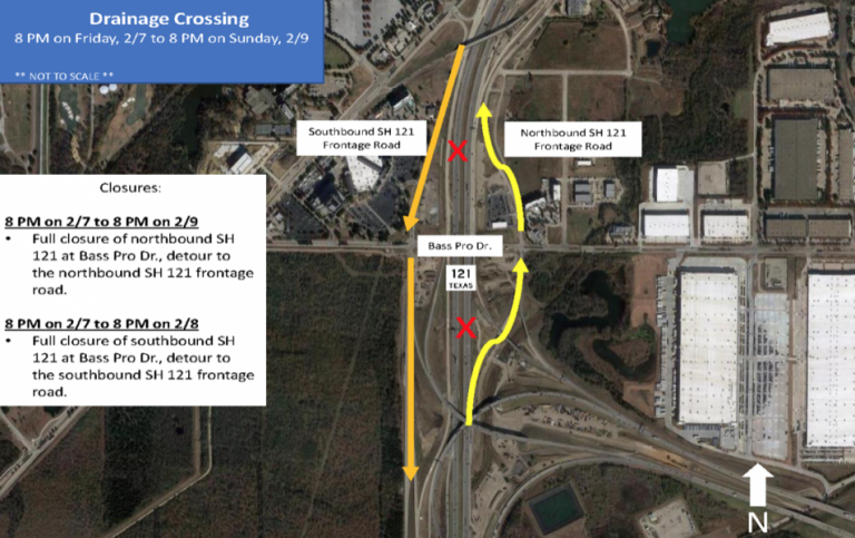 Full closures of Hwy 121 scheduled this weekend