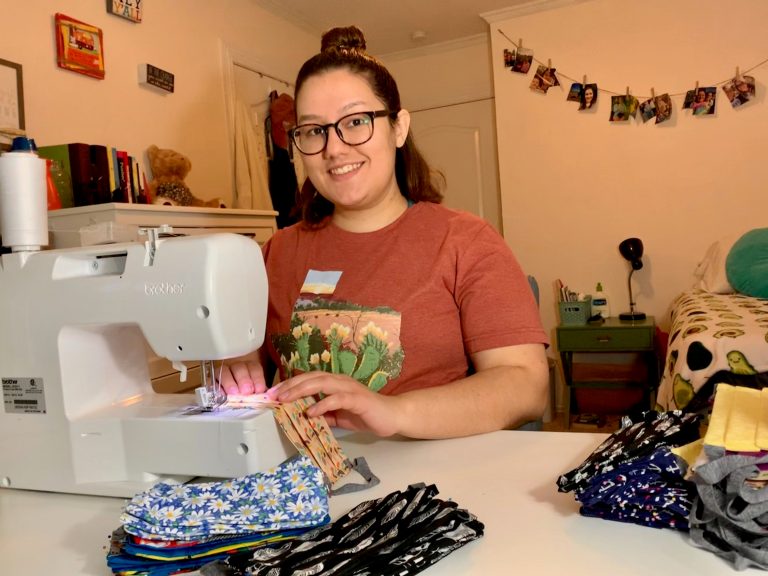Mask-making becomes a family affair