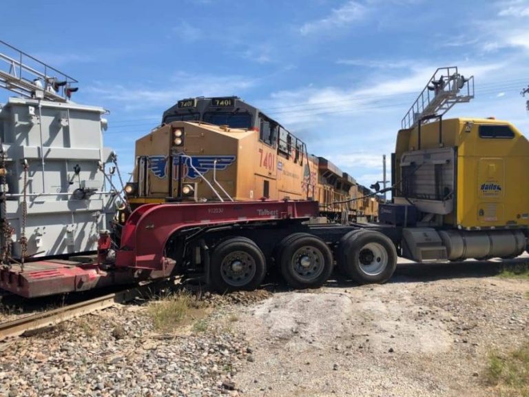 Train strikes truck in Argyle