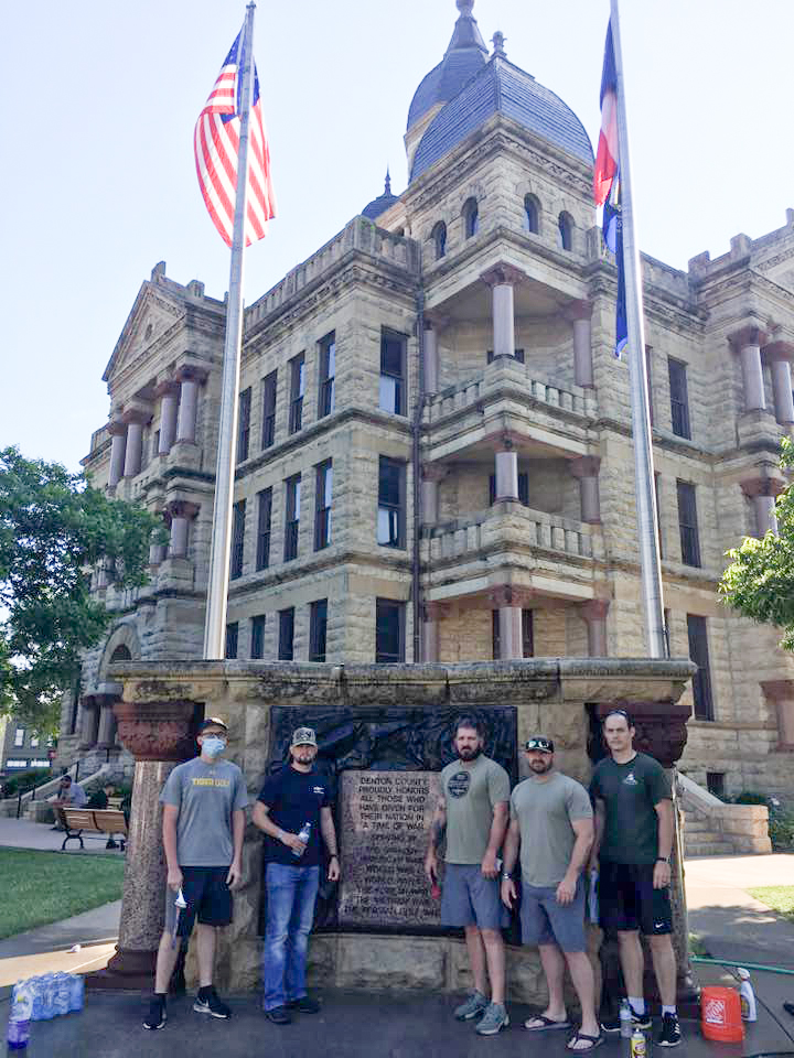 Denton County thanks veterans who cleaned war memorial
