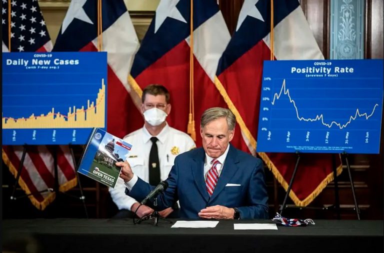 Gov. Greg Abbott orders Texas bars to close again and restaurants to reduce to 50% occupancy as coronavirus spreads