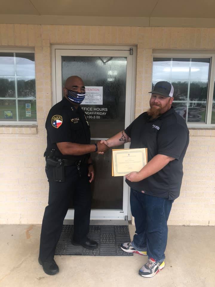 Argyle PD honors public works employee