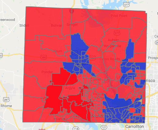 Southern Denton County voted overwhelmingly for Trump, Cornyn