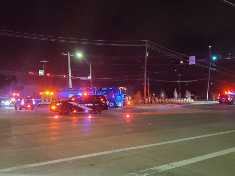 SUV lands in pond after crash in Flower Mound