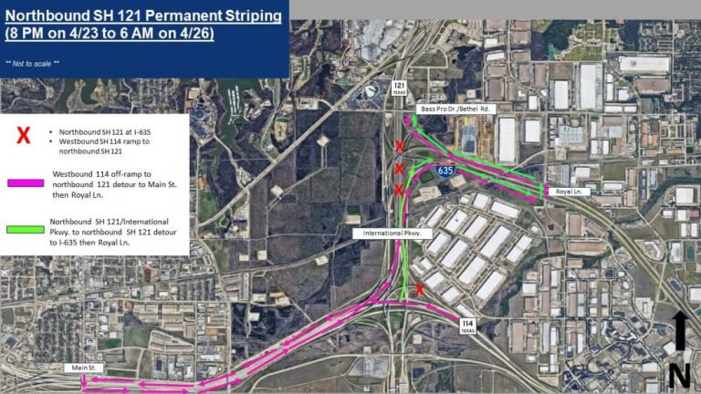 Lane closures set for this weekend at Hwy 121, FM 2499