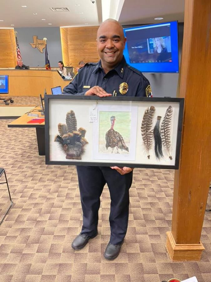 Argyle remembers Tom/George the Turkey with Town Hall display