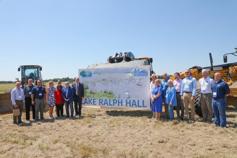 Officials break ground on future reservoir Lake Ralph Hall