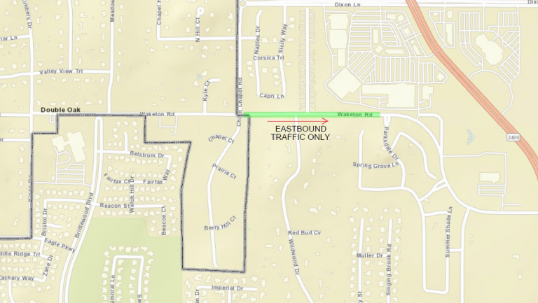 Waketon Road lane closure to begin Wednesday