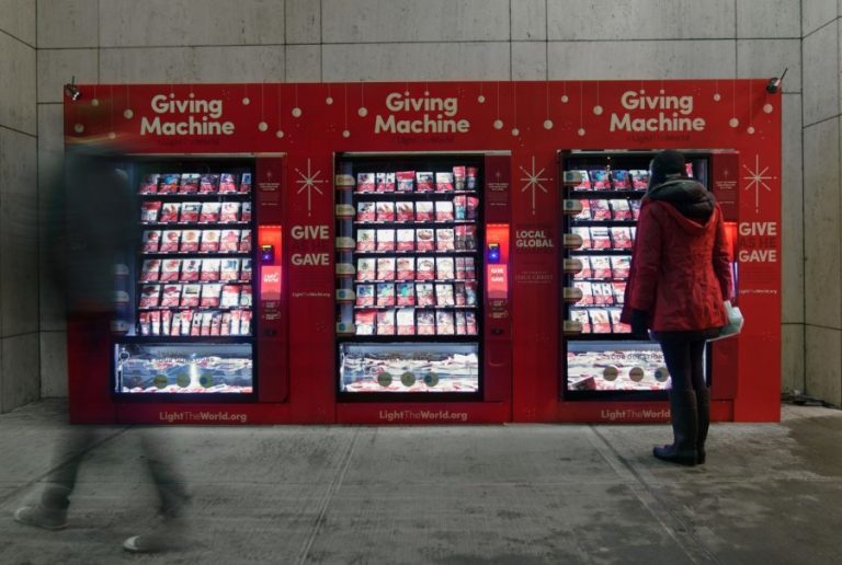 Virtual Giving Machine helps “light the world”