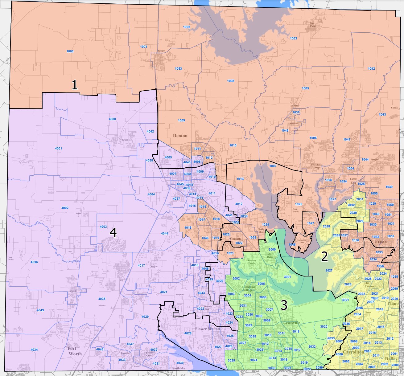 Denton County City Limits Map Denton County Approves New District Maps - Cross Timbers Gazette | Southern Denton  County | Flower Mound | News