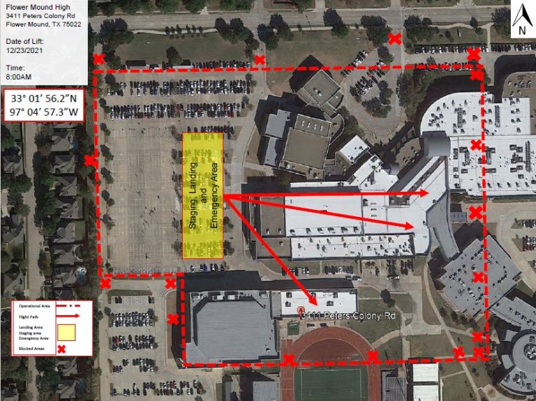 Aerial operation scheduled for Thursday at Flower Mound High School