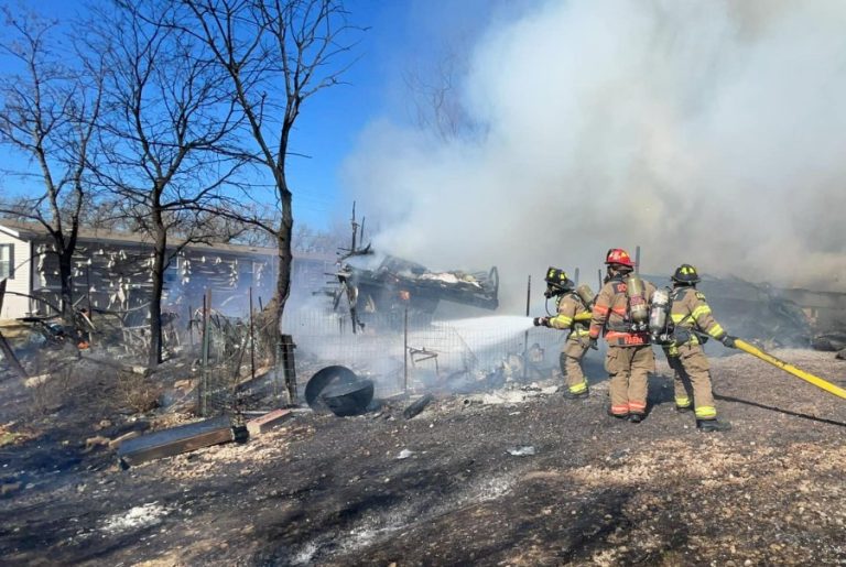 Crews battle trailer fire in Argyle
