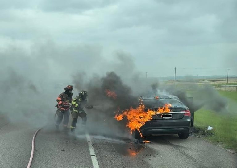 Vehicle catches fire in Argyle