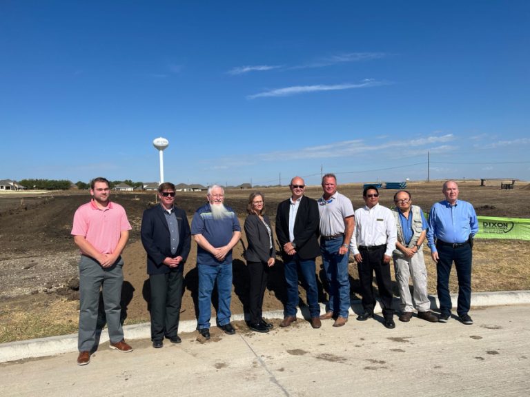 City breaks ground on future Justin Town Square