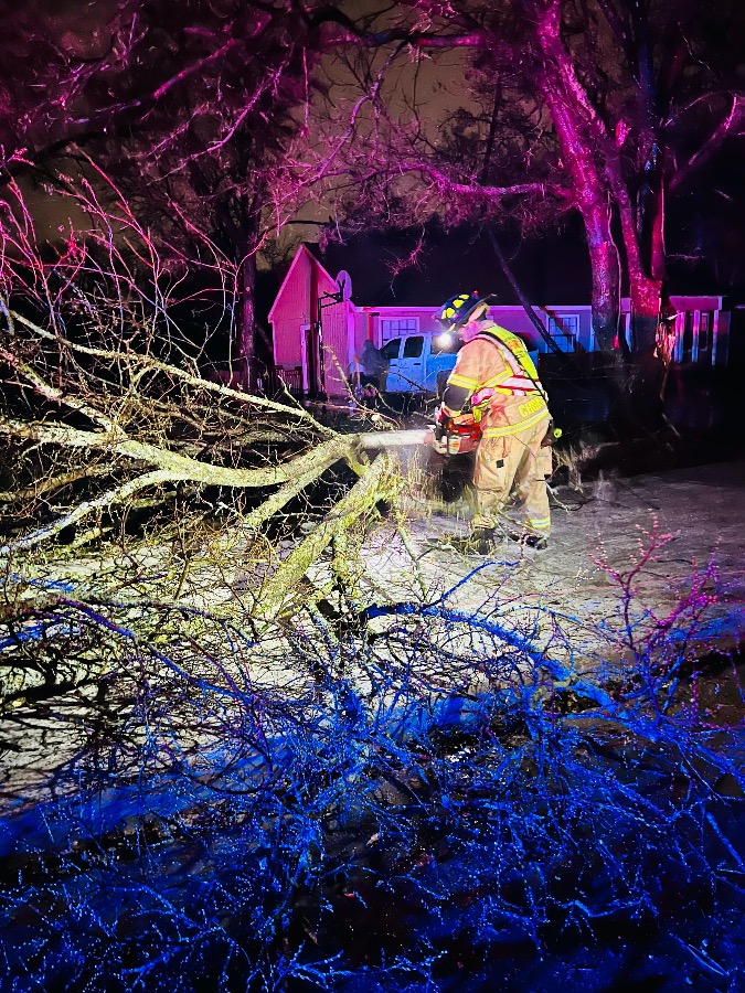 Crews working to clear roadways, repair downed power lines