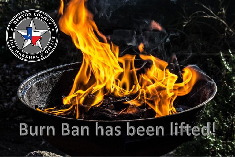 Denton County lifts burn ban