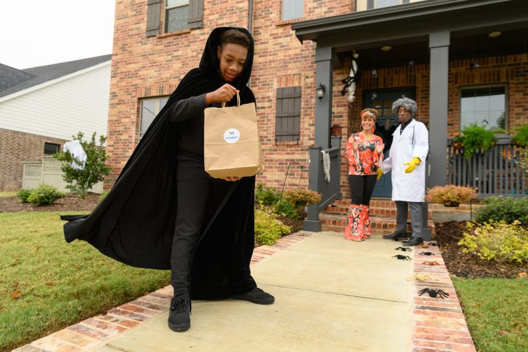 Trick-or-treating taken to new heights in Northlake with candy delivered by drone