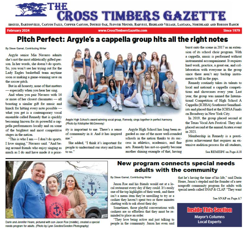 The Cross Timbers Gazette February 2024 Cross Timbers Gazette