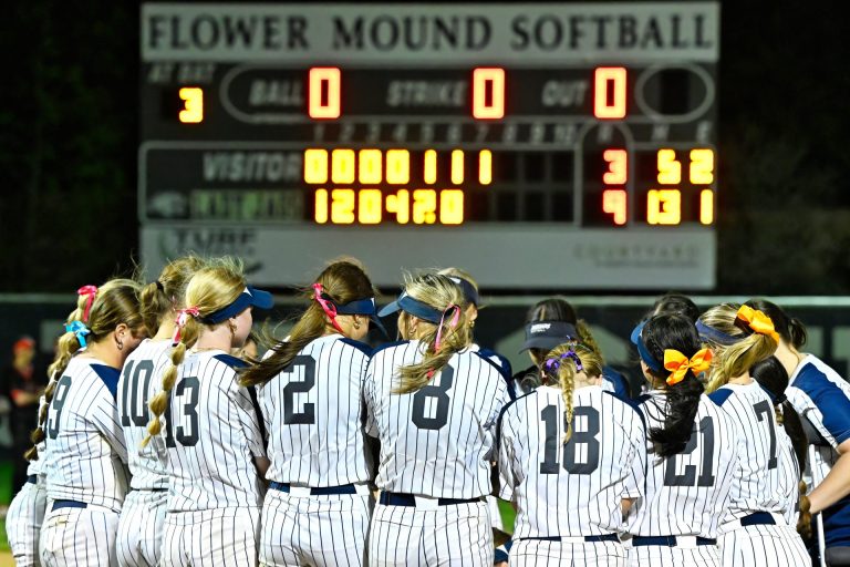 Flower Mound softball plays for a cause on Friday night against Coppell