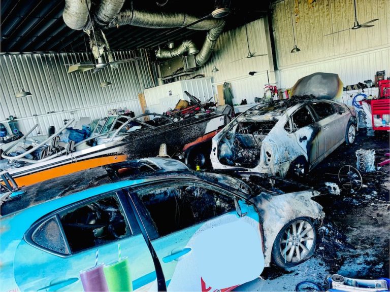 Firefighters contain hangar fire amidst Red Flag Warning for critical fire weather