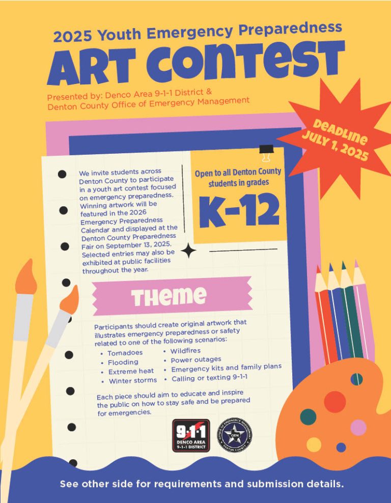 Denco 9-1-1, Denton County OEM to host local art competition