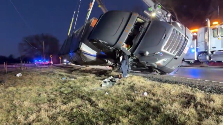 Semi truck loses load along curvy section of FM 407 between Northlake and Justin