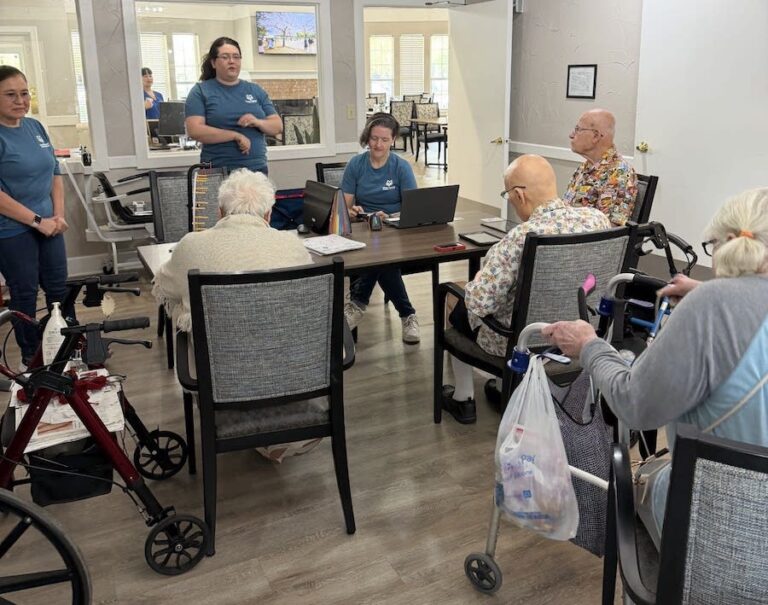 Flower Mound seniors get library cards at local senior living community