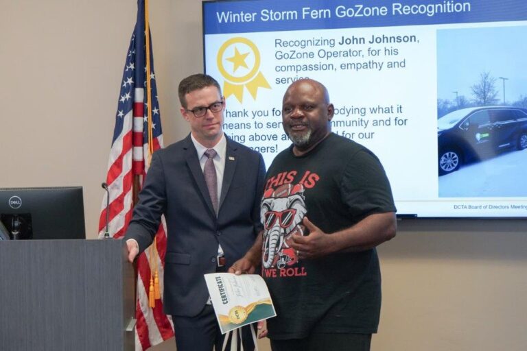 DCTA celebrates exemplary service during Winter Storm Fern