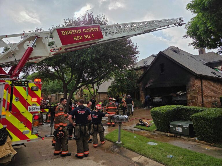 Southern Denton County crews respond to house fire in Lantana