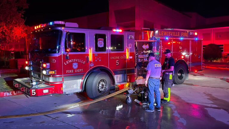 School in Lewisville catches fire overnight